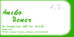 aniko wener business card